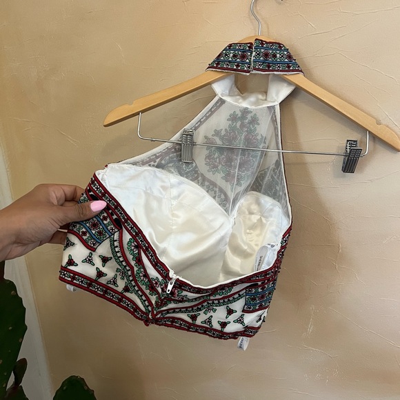 Sherri Hill two piece gown tulle skirt full floor length - Picture 5 of 12